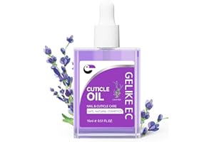 Nail Cuticle Oil for Daily Care - Gelike EC Easy and Quick Absorb Manicure Treatment - Natural Lavender Smells for Moisturize and Repair Dry Damaged Thin Nails
