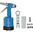 Dapetz ® Air Hydraulic Pneumatic Pop Riveter Rivet Gun Air Riveter Tool Labor Saving Rivet Riveting Nut Nail Insert Hand Tool Set, 3/16-inch 5/32-inch 1/8-inch 3/32-inch Nosepieces
