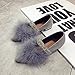 Produktbild Waterjet Zeigte Flache Einzelne Schuhe Weibliches Wort mit Flachen Mund Pelz Schuhe Peas Schuhe , grau , 34,5 EUR
