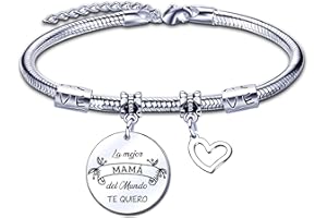 ZYMGUO Regalo Pulsera para Mamá Pulsera Mamá personalizada día de la Madre Regalo original，pulsera mamá e hija Regalo de cumpleaños para mamá，Regalo para mi mamá de Navidad