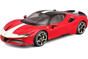 Bburago | Ferrari Signature | Ferrari SF90 Stradale | Reproduction de Voiture Miniature à échelle 1/18 | Rouge | Jouet pour Enfant à Collectionner | B18-16911