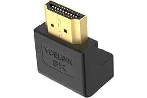 VCELINK 8K HDMI kątowa wtyczka 270 stopnia, HDMI 2.1 kabel kątowa wtyczka do żeńca, HDMI kątowy adapter złocony, 8K@60Hz, 4K@120Hz HDR, eARC, Dolby dla przełącznika HDTV Laptop PS4 Xbox