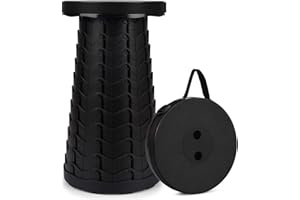 XUBX przenośny stołek teleskopowy, wysuwane teleskopowe stołki kempingowe, Camping lekki stołek do zewnętrznego kempingu BBQ i wędkarstwa, lekki stabilny fotel regulowany składany