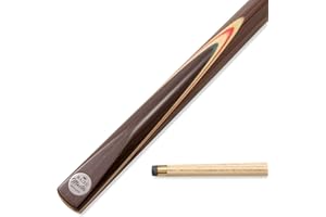 BAIZE MASTER ELITE Red Veneer Double Jointed 3pc Snooker Pool Cue with Extension Joint - 9.5mm Tip