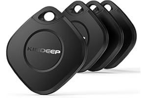 KINDEEP Air Tracker Tag-4 Pack: Smart GPS Tracker Work with Apple Find My (iOS only), Luggage Tracker Tag Keys Finder for Suitcases Bags Dog Pets, Locator Tracking Device for Travel Home Outdoor Hiking