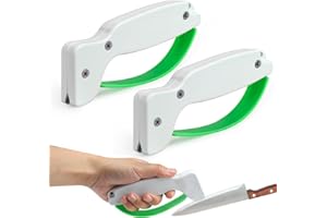 JOYRAY Portable Knife Sharpener 2PCS Tungsten Carbide Steel Blade Cutter Sharpens Mini Handheld Pocket Sharpening Tools for Home Outdoor Knives Garden Pruning Shears Household Kitchen Cutter Working Scissor