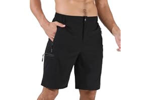 Suwangi Hombre Pantalones Cortos de Secado Rápido Cargo Pantalones Cortos de Hacer Deporte al Aire Libre Transpirable para Senderismo Escalada Trekking con Múltiples Bolsillos