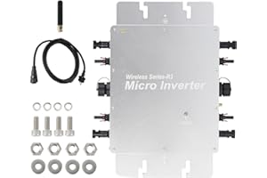 Jadeshay Micro Inverter 1200 W, Solar Grid Tie Inverter Microinverter Grid Tie Converter con Sistema di Monitoraggio del Telefono Cellulare WiFi, WVC