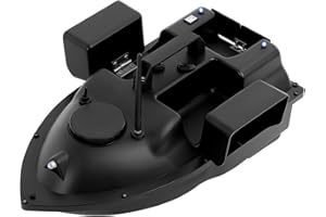 HOARLICN 500m Futterboot Bausatz, RC Futterboot Köderboot Baitboat 2KG Fischköder Doppelmotoren Nachtangeln GPS Postion Auto Cruise für Flüssen, Seen Oder Flachem Wasser