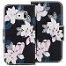 Produktbild Samsung S6 Edge Hülle, SpiritSun PU Leder Wallet Schutzhülle für Samsung Galaxy S6 Edge Bookstyle Design Ledertasche Case Tasche mit Standfunktion und Kredit Kartenfächer - Rosa Blume