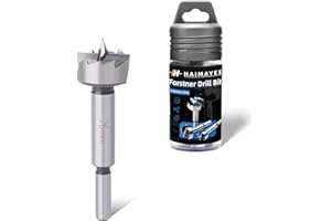 HAIMAYEE Mèche Forstner 26mm Foret à Ailettes Plates,Foret à Bois Multi-Dents en Alliage de Qualité Supérieure avec Queue Ronde Pour Perçage Dans le Bois,Plastique,Contreplaqué