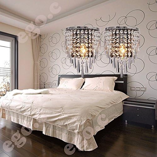 Annt™ 2 PACKS New Chrome Finish Modern Comtemporary Crystal Pendant Ceiling Light Wall Lamp Fashion Chandelier 1 Light E14