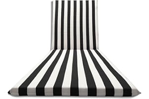 ‎IL TUO ARTIGIANO DESIGN Il Tuo Artigiano Design Gepolstertes Kissen fŸr handgefertigtes Sonnenliegebett, vollstŠndig abnehmbar aus Baumwolle 190x60 cm (Wei§ und Schwarz)