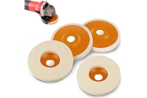 BUSTLWOR 4 Piezas Lana Pulido Rueda, Pulido Rueda Pad, Disco Pulidor Lana Pulido, para Molino de Ángulo Tipo 100, para Pulir Joyas, Metales, No Metálicos