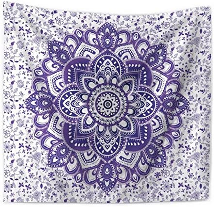 Hippie Indian Style Wall Decor Dorm Decor Tapestries Bohemian Mandala Boho Wall Tapestries Beach Sheet Tapestry Wall Hanging Throw for Living Room Bedroom Bed Cover Bedding