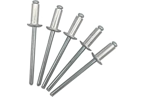 MARCOPOL Confezione da 1000 rivetti ciechi 4,0 x 10 mm, testa a cupola aperta, DIN 7337, rivetti in alluminio e mandrino in acciaio, rivetti pop (1000, 4,0 x 10 mm)