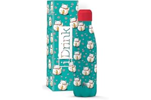 I-Drink Botella Térmica Doble Pared 350/500/750/1.000 ML, Decorada (500 ML, Lucky Cat)