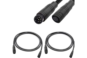 VISSQH connettore di Prolunga a 6 Pin Ebike,Cavo Spina Femmina e Maschio Connettore Impermeabile a 6 Pin per Luce Bicicletta Elettrica/Ebrake(2 Pezzi/150cm)