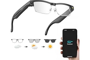 TULILUT AI Smart Glasses with 8MP Camera Powered by ChatGPT AI , Bluetooth Sunglasses for Men, Real-Time Translation, Voice Assistant, Open-Ear Music & Calls, Dual Mic Noise Reduction, UV Protection Lenses