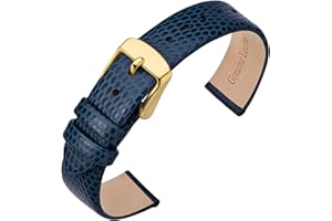 ANNEFIT Bracelets de Montres pour Femme 10mm 12mm 13mm 14mm 15mm 16mm 18mm 20mm, Bandes de Remplacement en Cuir avec Boucle en Acier Inoxydable