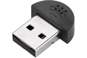 TMEEIHNSS Hakeeta Super Mini Microphone USB pour Ordinateur Portable PC de Bureau, Microphone de Studio Portable Enregistrement Audio Adaptateur MIC (Noir)