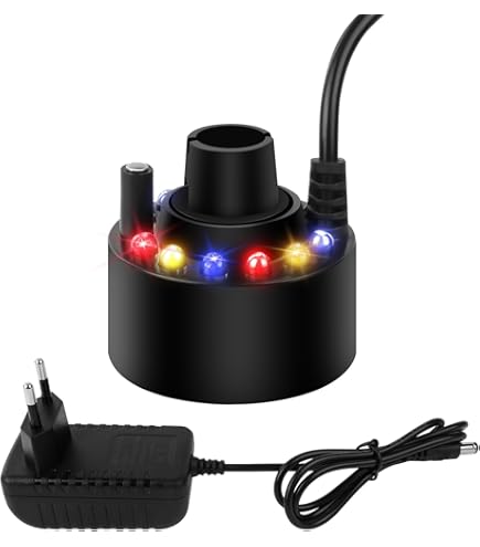 NOENNULL Nebelmaschine Mit Farbwechsel LED - 24V Ultraschall Vernebler Für Teich & Dekoration