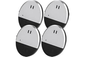 Flintronic 4-pack fönsterlarm, 130 dB ultratunna vibrationslarmsensorer, säkerhetsvarning för glasbrytning, upptäcker glasbrott och vibrationer, lämplig för hem, kontor, sovsal, husbil