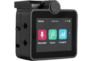 Roadie Coach | Learn Guitar, Ukulele & Singing | Portable High-Quality Voice & Instrument Recorder with Dual Microphones | Multi-Tool Tuner + MIDI Controller | AI Feedback on Your Performance