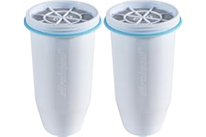 Zeroliquid Replacement Water Filters for Zeroliquid Water Pitchers, Most Advanced 6-Stage 0 TDS System to Remove 99.99% of Lead, Chlorine, Fluoride, Microplastic, Bad Taste and Odor (2 Pack)