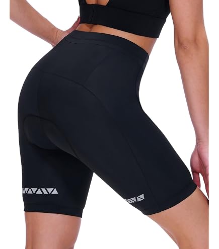 Pantaloni Ciclismo Donna NUCKILY Pantaloncini Da Ciclismo Imbottiti 4D Da Donna Con Imbottitura Pantaloncini Ciclista Donna - copertina