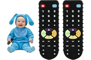 KASANNI Mordedor Bebe Refrigerante, 2 Piezas Mando a Distancia de Juguete, Juguete la Dentició, Juguetes de Silicona para La Dentición, Juguetes Bebes, Mordedores Bebes para Bebés Niños Niña de 0 a 12 Meses