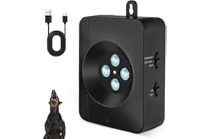 AXVRAV Anti Bell Gerät Hunde, 4 Sendern Wiederaufladbares Antibell für Hunde, Antibell für Kleine Mittel Große Hunde, 33Fuß Automatisch Antibell Ultraschall Gerät Sicher Hundebellen Stoppen Innen Draußen