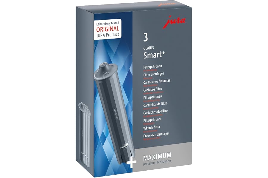 JURA original CLARIS Smart+ Wasserfilter 3er-Pack (24233) | Filterpatrone mit RFID-Filtererkennung · TÜV-zertifizierte Hygien