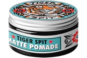 Tiger Spit Matte Clay, Cera Capelli Uomo, Tenuta Medio/Alta & Finish Opaco, Dona Texture e Controllo, 100g