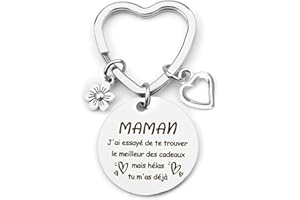 BOMEON Cadeau Maman, Porte Clef Maman, Cadeau Fete Des Meres, Cadeau Anniversaire Maman, Cadeau Pour Maman, Idee Cadeau Maman, Cadeau Future Maman, Cadeau Personnalisé Maman, Cadeau Maman Noel