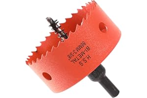 Dribotway 86mm 3-3/8'' Hole Saw, Bi-Metal Hole Saw Drill Bit High Speed Steel, Cutting Circular Holes, for Wood and Metal, Can Easily Drill Wood, Plastic, Plywood, Thin Metal