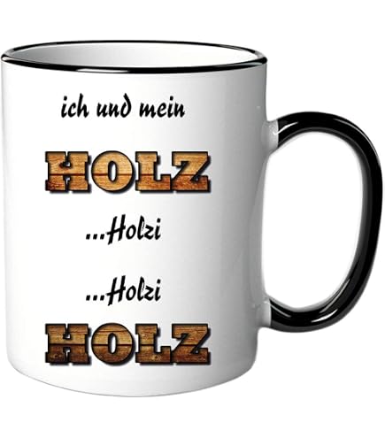 LIEBTASTISCH Kaffeetasse „Der, Der Mit Dem Holz Spricht“ – 330ml, Spülmaschinenfest, Geschenk Für Handwerker