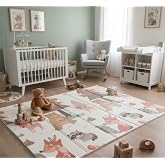 Katlanabilir &Ccedil;ift Taraflı Eğitici &Ccedil;ocuk Oyun Matı, Halısı 180x150 (Taşıma &Ccedil;antalı) - Ayı