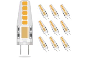 ELINKUME Ściemnialne lampy LED G4, żarówki 2W G4, ciepła biała 3000K, wymiana żarówek halogenowych 30W, żarówki 206LM do oświetlenia domowego, AC/DC12-24V, lampa podstawowa G4, kąt światła 360°