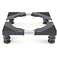 W B D WEIBIDA Adjustable Appliance Base with 4 Dolly Feet, Max Weight 400LBS, Small Furniture Appliance Base for Dryer, Refrigerator and Washer, Adjustable Width 16” to 24.4”, Height 4.1" to 5.1",Gray