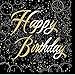 Produktbild Unique Papierservietten mit Foliendruck für den Geburtstag "Happy Birthday" gold,16er pack