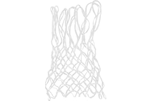 LIOOBO Basketballnetz-Ersatz Allwetter-Hochleistungs-Dickes Netz 12 Loops (weiß)