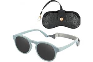 KufaerBeam Baby Sonnenbrille, Kinder Sonnenbrille ab 6 Monate bis 3 Jahre, Polarisierte Kindersonnenbrille mit Gummiband, Weiches Silikon Verstellbar Babysonnenbrillen fur Jungen Mädchen