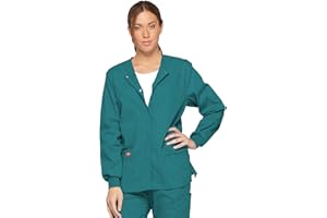 Dickies Women's EDS Signature Scrubs Missy Fit Snap Front Warm-up Jacket Medical