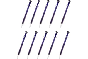 LTKJ Confezione da 10 siringhe in vetro blu riutilizzabili, da 1 ml, diametro standard, adatte per campioni di laboratorio