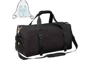 AISPARKY Gym Sport Bag Dry Wet Separated, Waterproof Large Sports Duffel Bag Training Handbag with Shoes Compartment for Sport Traveling Swimming Yoga Hiking Camping for Women