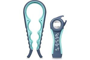 MAEXUS Otwieracz do słoików, wielofunkcyjny do butelek i puszek, dla seniorów z zapaleniem stawów, dla słabych rąk