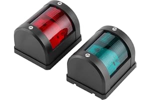 Cocoarm Pair of Navigation Lights Red Green LED Navigation Lights IP66 Port and Lights 12V Navigation Light for Marine Boat Yacht, Low Power Consumption