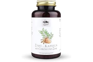 ‎KRÄUTERHANDEL SANKT ANTON KRÄUTERHANDEL SANKT ANTON - 180 Zimt Kapseln - 400 mg Zimt Extrakt Tagesdosis - Hochdosiert - Chrom - Zink - Deutsche Premium Qualität