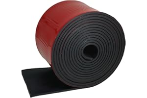 OUKMAO Self Adhesive Neoprene Rubber Strips Neopre with Adhesive Backing Solid Rubber Rolls for DIY Gaskets, Crafts, Pads, Flooring Protection, Supports, Leveling (80mm(W) x3mm(T) x3m(L))